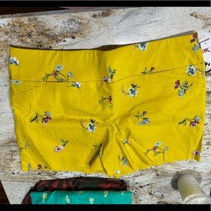 Yellow floral shorts